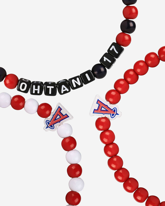 Shohei Ohtani & Mike Trout Los Angeles Angels 3 Pack Player Beaded Friendship Bracelet FOCO - FOCO.com