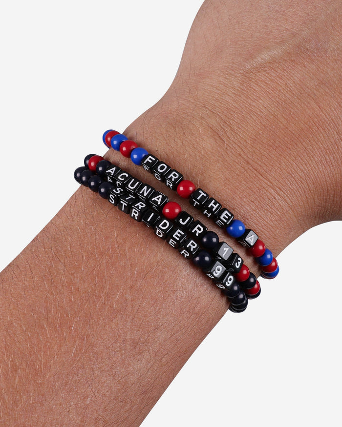 Ronald Acuna Jr & Spencer Strider Atlanta Braves 3 Pack Player Beaded Friendship Bracelet FOCO - FOCO.com