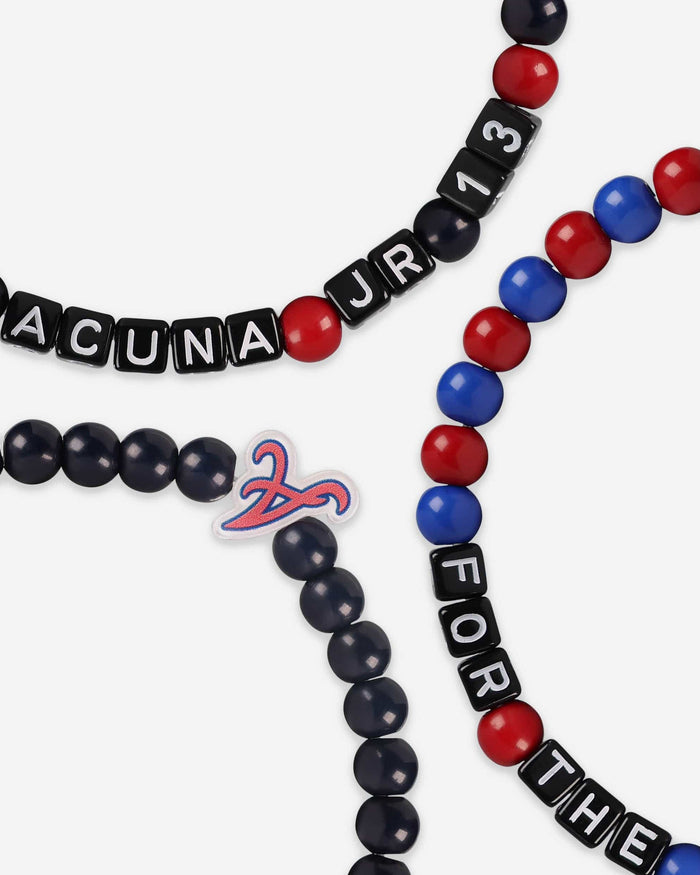 Ronald Acuna Jr & Spencer Strider Atlanta Braves 3 Pack Player Beaded Friendship Bracelet FOCO - FOCO.com