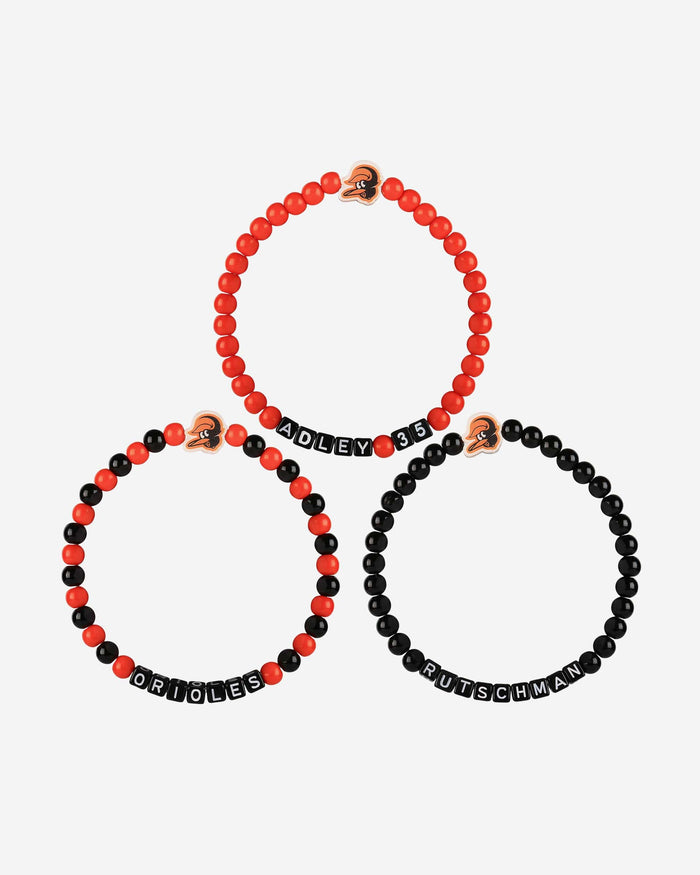 Adley Rutschman Baltimore Orioles 3 Pack Player Beaded Friendship Bracelet FOCO - FOCO.com