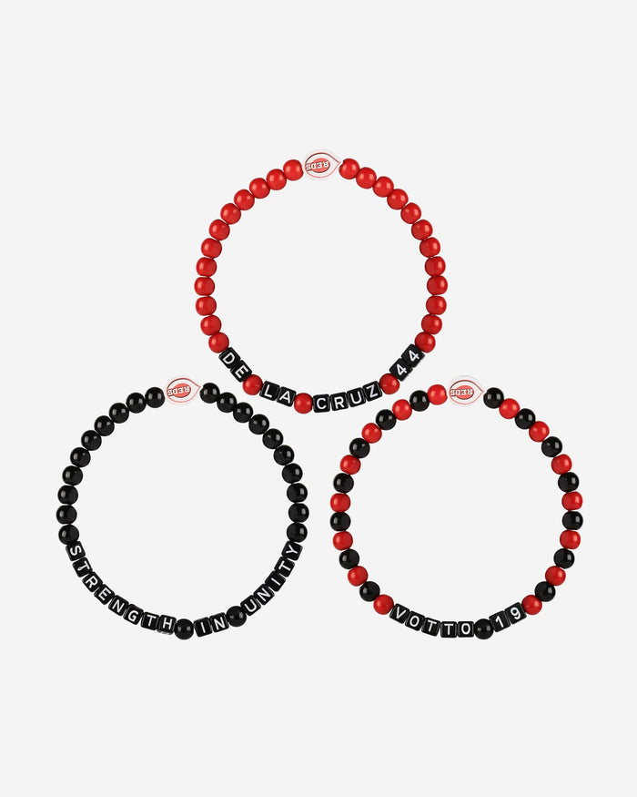 Joey Votto & Elly De La Cruz Cincinnati Reds 3 Pack Player Beaded Friendship Bracelet FOCO - FOCO.com