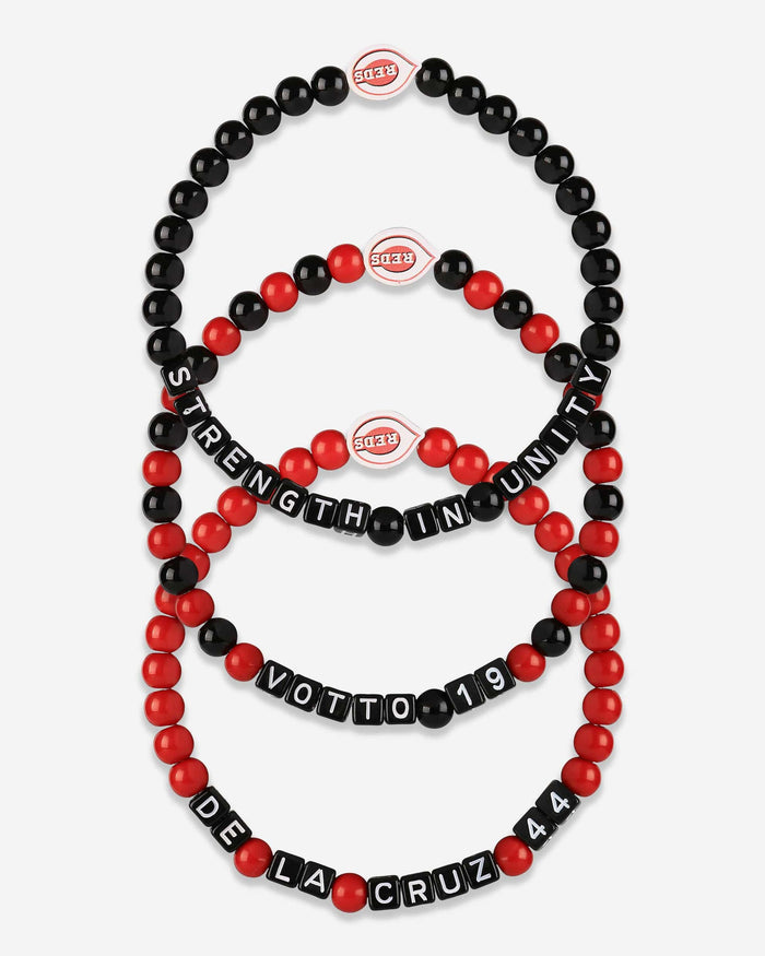 Joey Votto & Elly De La Cruz Cincinnati Reds 3 Pack Player Beaded Friendship Bracelet FOCO - FOCO.com