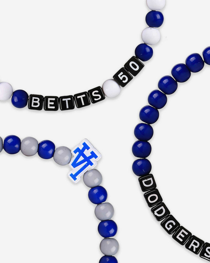 Clayton Kershaw & Mookie Betts Los Angeles Dodgers 3 Pack Player Beaded Friendship Bracelet FOCO - FOCO.com