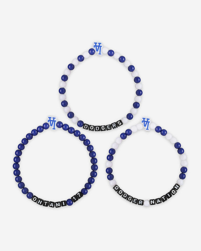 Shohei Ohtani Los Angeles Dodgers 3 Pack Player Beaded Friendship Bracelet FOCO - FOCO.com