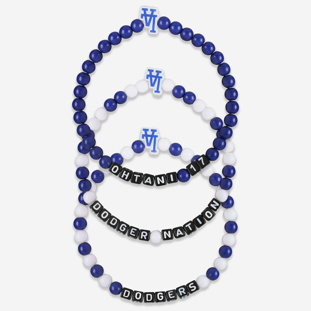 Shohei Ohtani Los Angeles Dodgers 3 Pack Player Beaded Friendship Bracelet FOCO - FOCO.com