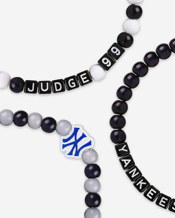 Aaron Judge & Gerrit Cole New York Yankees 3 Pack Player Beaded Friendship Bracelet FOCO - FOCO.com