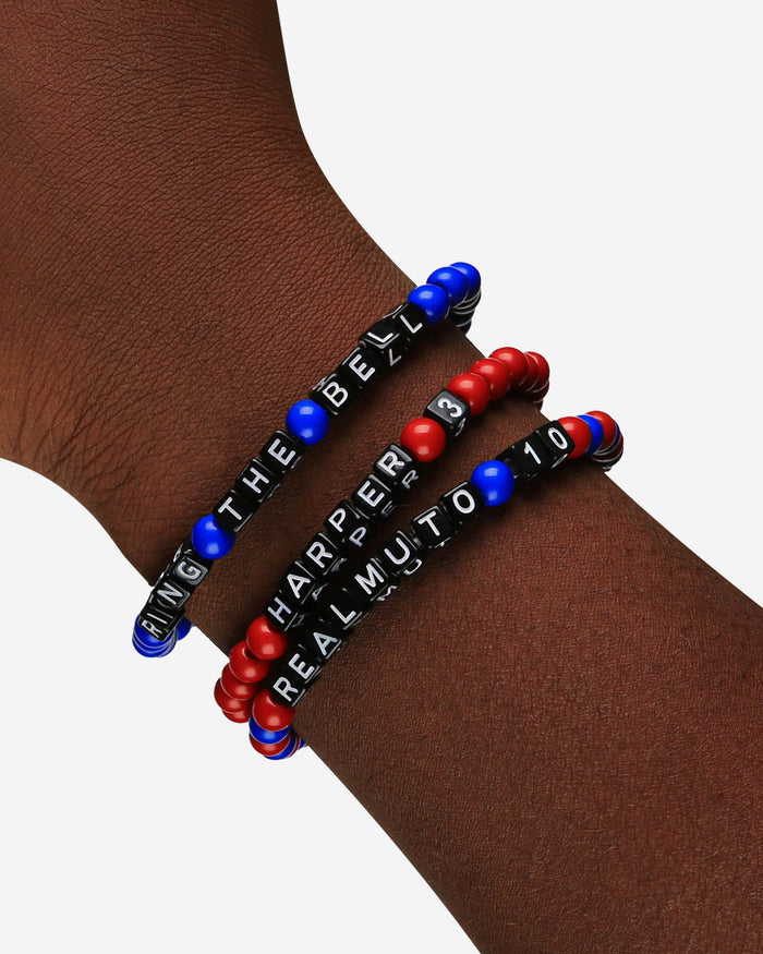 Bryce Harper & JT Realmuto Philadelphia Phillies 3 Pack Player Beaded Friendship Bracelet FOCO - FOCO.com