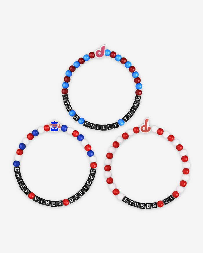 Garrett Stubbs Philadelphia Phillies 3 Pack Player Beaded Friendship Bracelet FOCO - FOCO.com