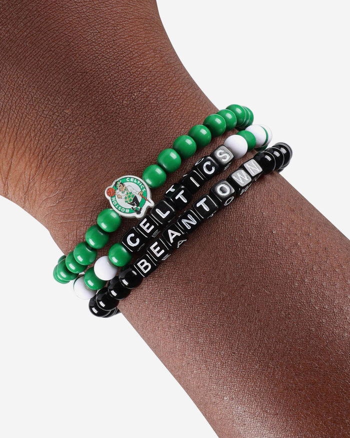 Boston Celtics 3 Pack Beaded Friendship Bracelet FOCO - FOCO.com