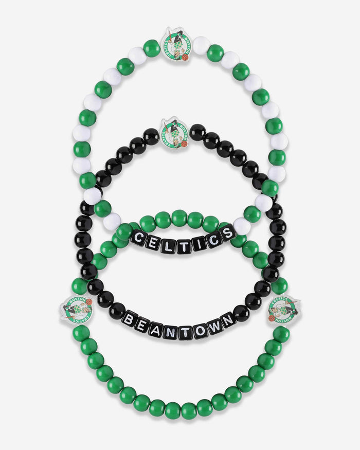 Boston Celtics 3 Pack Beaded Friendship Bracelet FOCO - FOCO.com