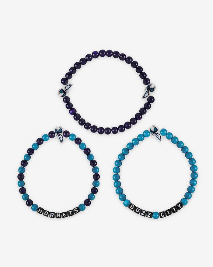 Charlotte Hornets 3 Pack Beaded Friendship Bracelet FOCO - FOCO.com