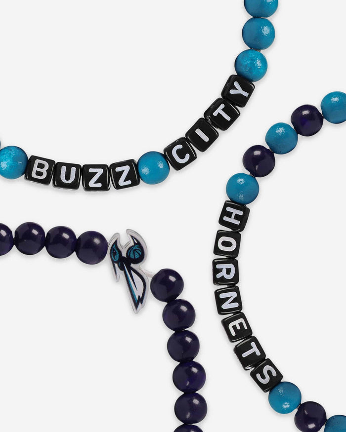 Charlotte Hornets 3 Pack Beaded Friendship Bracelet FOCO - FOCO.com