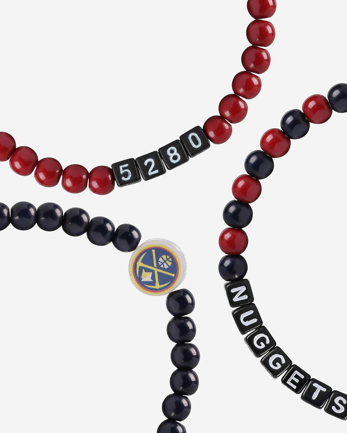 Denver Nuggets 3 Pack Beaded Friendship Bracelet FOCO - FOCO.com