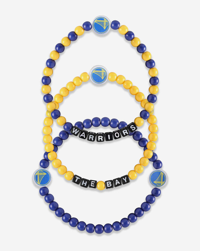 Golden State Warriors 3 Pack Beaded Friendship Bracelet FOCO - FOCO.com