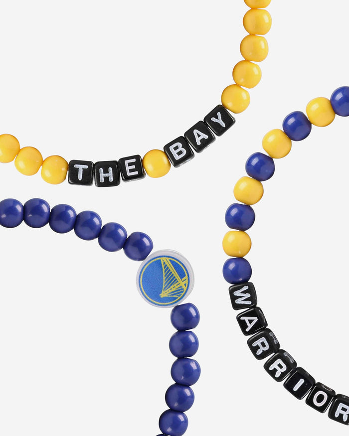 Golden State Warriors 3 Pack Beaded Friendship Bracelet FOCO - FOCO.com