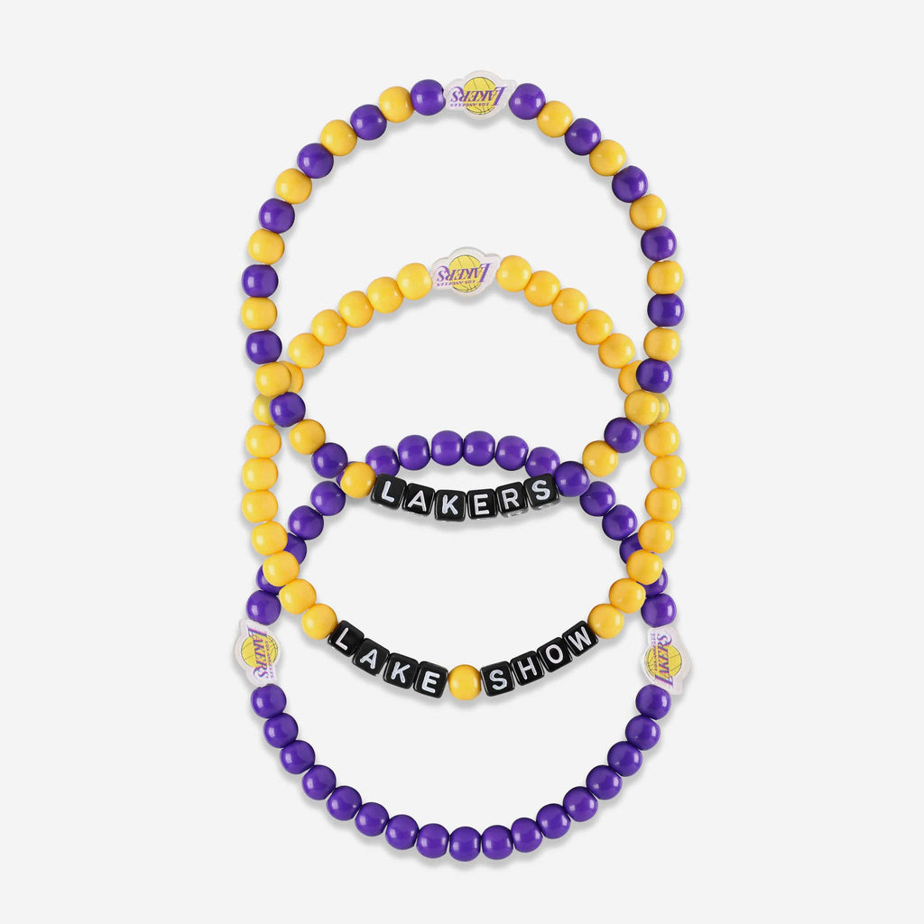 Los Angeles Lakers 3 Pack Beaded Friendship Bracelet FOCO - FOCO.com