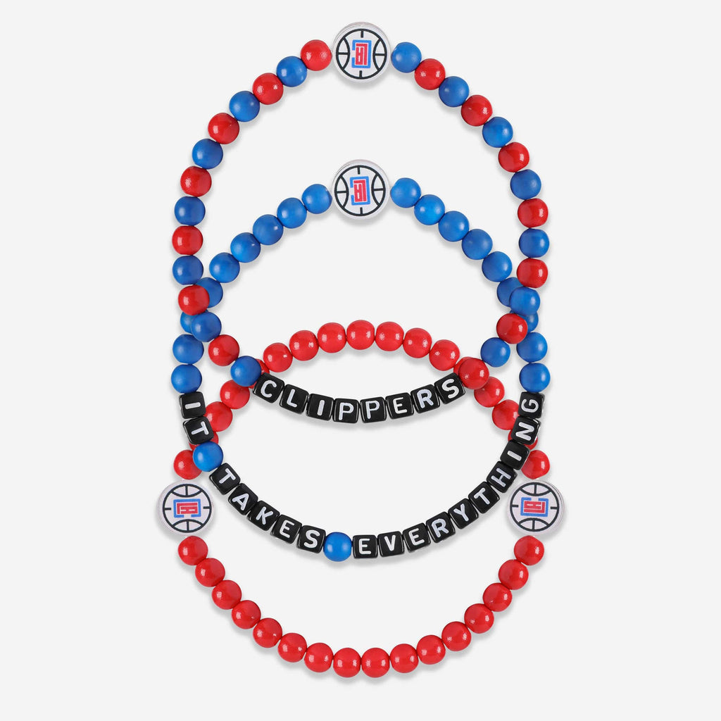 Los Angeles Clippers 3 Pack Beaded Friendship Bracelet FOCO - FOCO.com