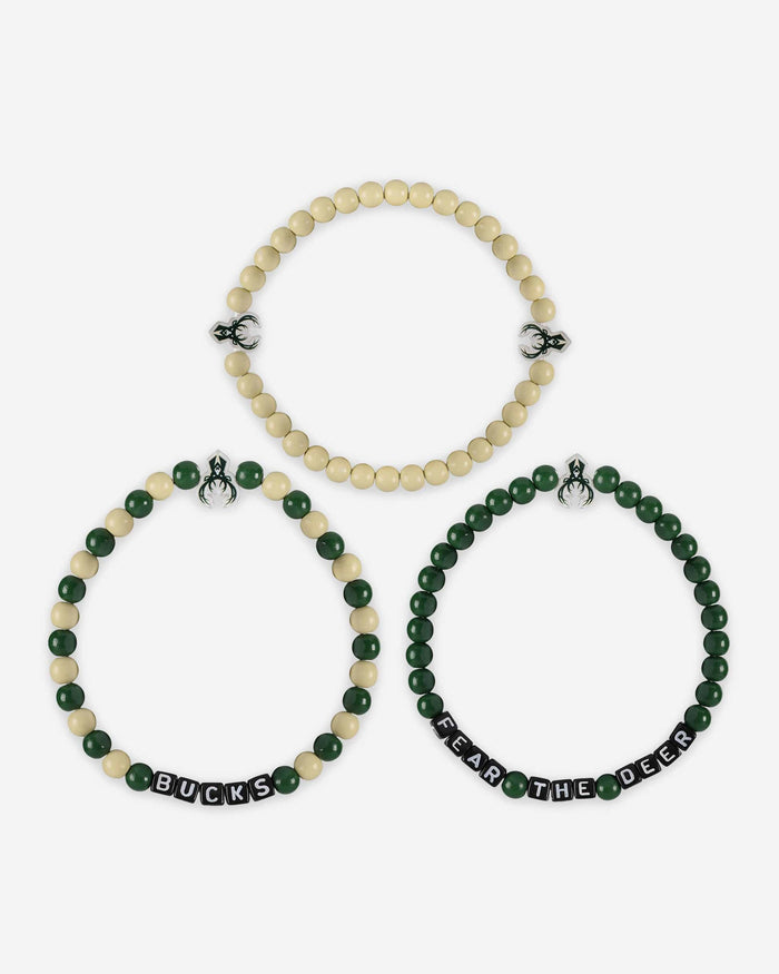 Milwaukee Bucks 3 Pack Beaded Friendship Bracelet FOCO - FOCO.com