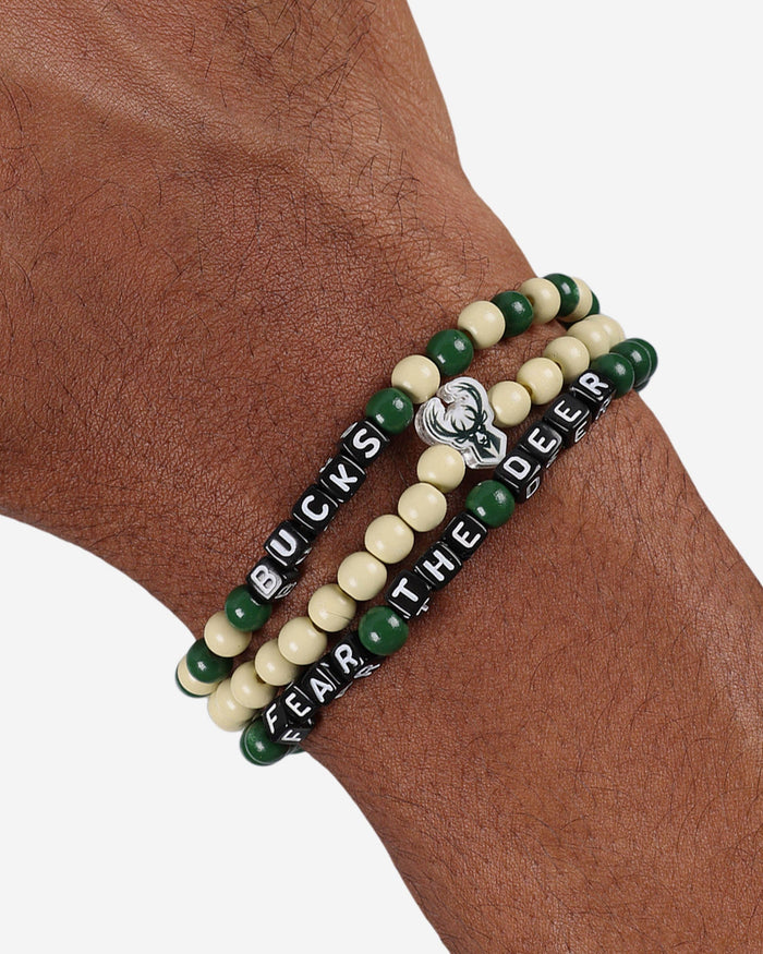 Milwaukee Bucks 3 Pack Beaded Friendship Bracelet FOCO - FOCO.com