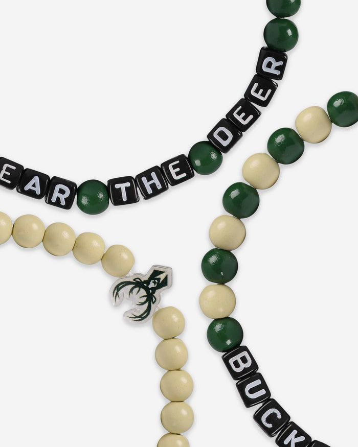 Milwaukee Bucks 3 Pack Beaded Friendship Bracelet FOCO - FOCO.com