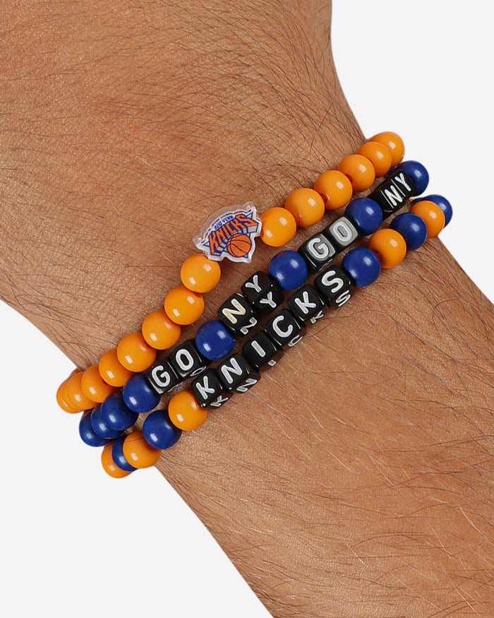 New York Knicks 3 Pack Beaded Friendship Bracelet FOCO - FOCO.com