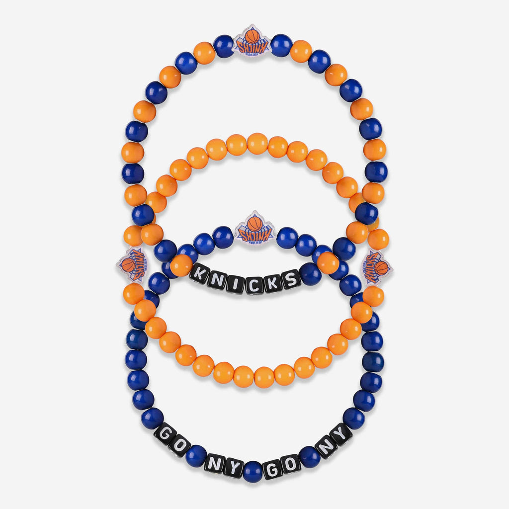 New York Knicks 3 Pack Beaded Friendship Bracelet FOCO - FOCO.com