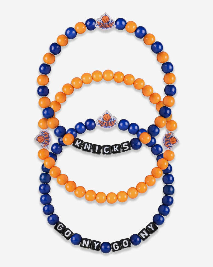 New York Knicks 3 Pack Beaded Friendship Bracelet FOCO - FOCO.com