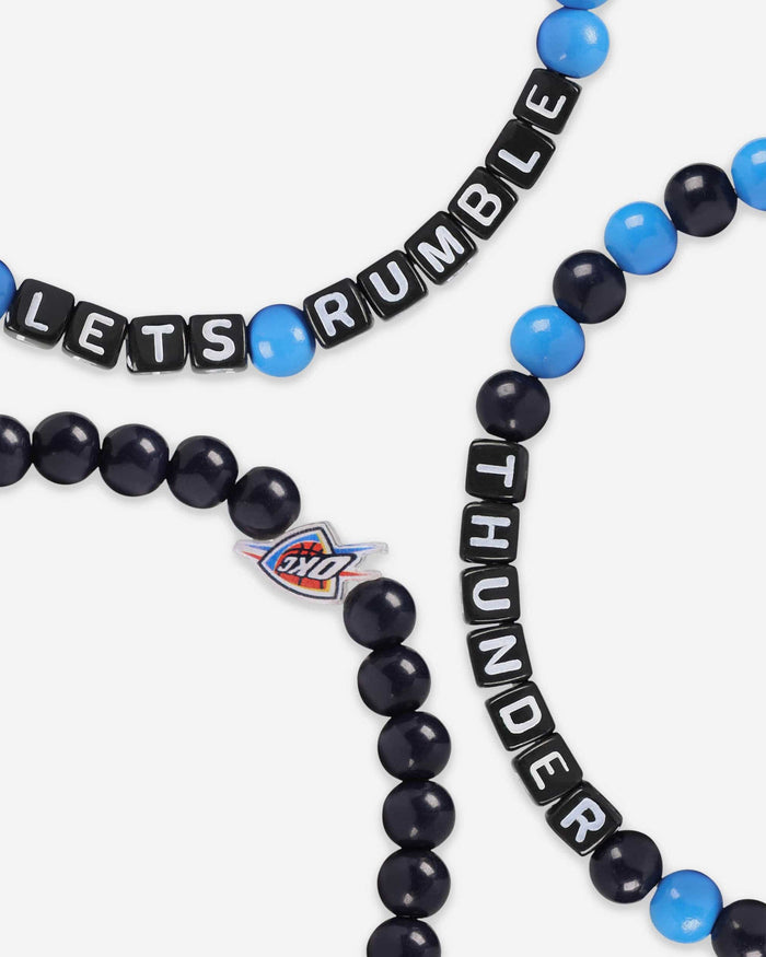 Oklahoma City Thunder 3 Pack Beaded Friendship Bracelet FOCO - FOCO.com