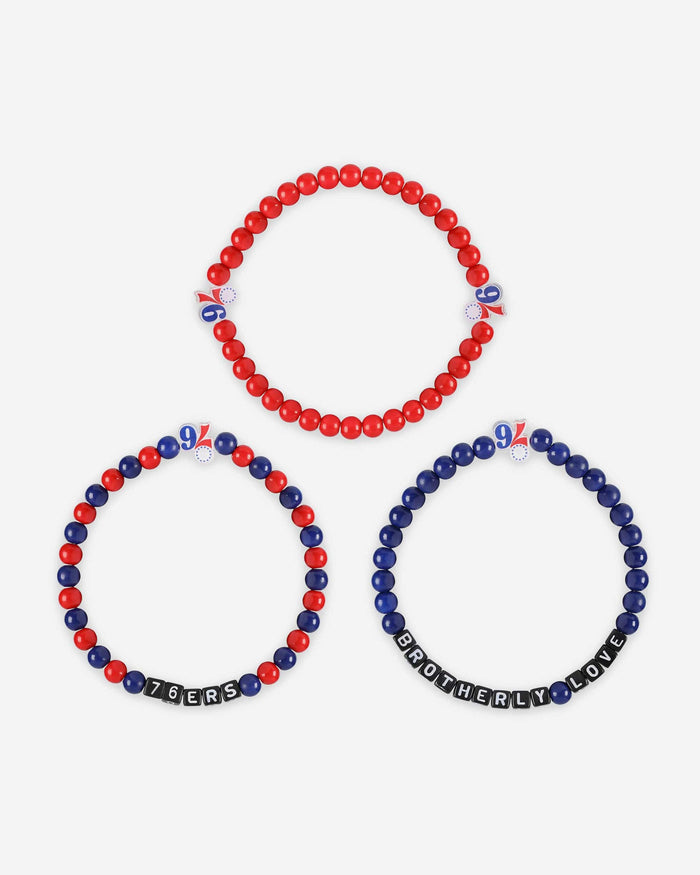 Philadelphia 76ers 3 Pack Beaded Friendship Bracelet FOCO - FOCO.com