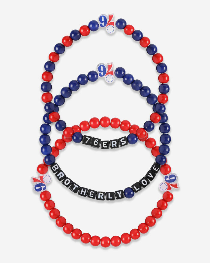 Philadelphia 76ers 3 Pack Beaded Friendship Bracelet FOCO - FOCO.com