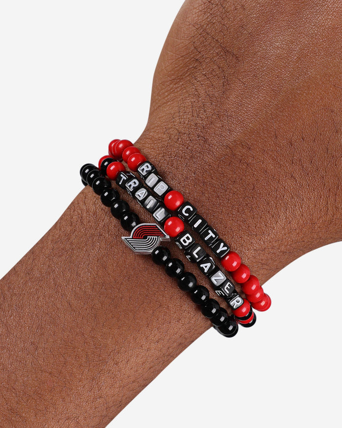 Portland Trail Blazers 3 Pack Beaded Friendship Bracelet FOCO - FOCO.com