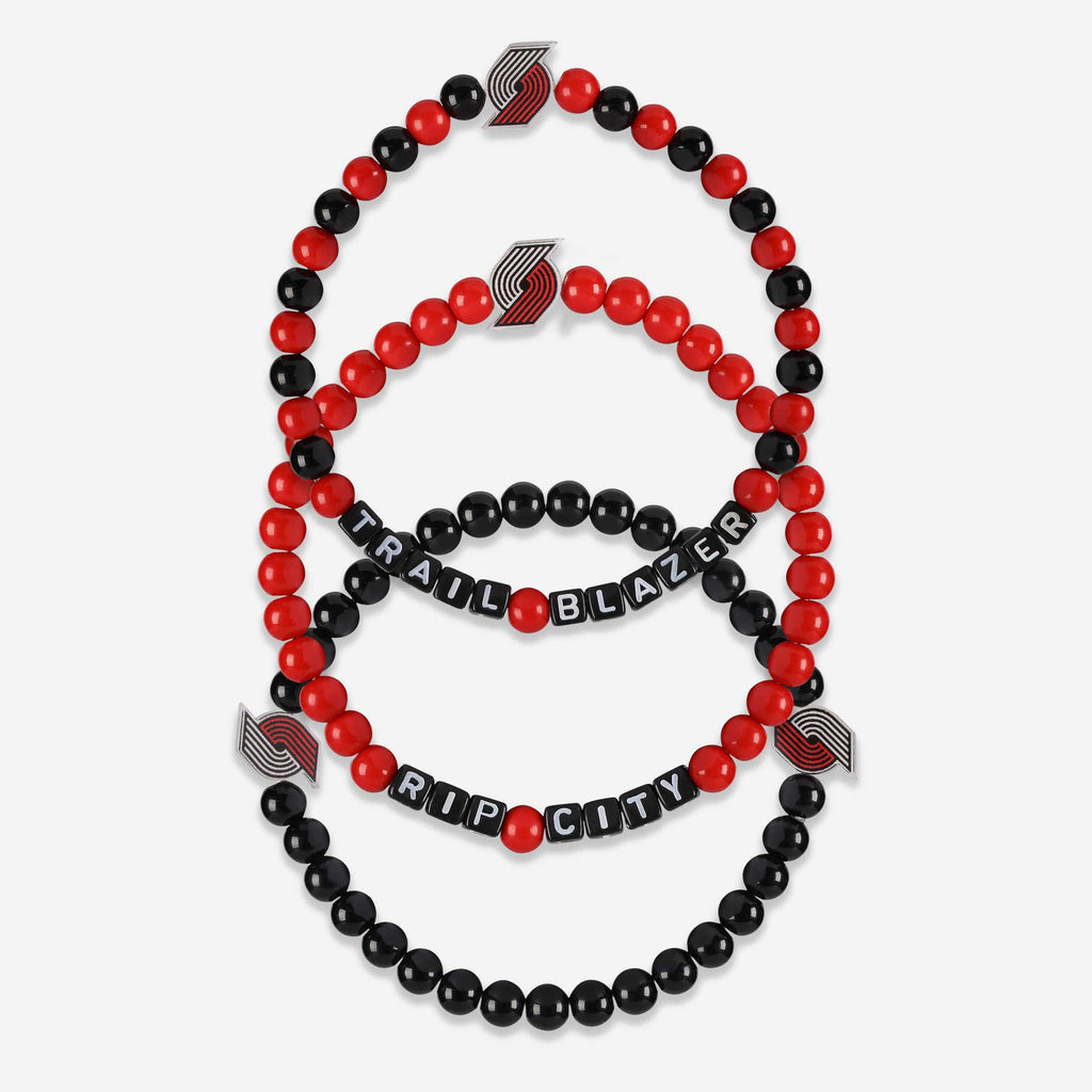 Portland Trail Blazers 3 Pack Beaded Friendship Bracelet FOCO - FOCO.com