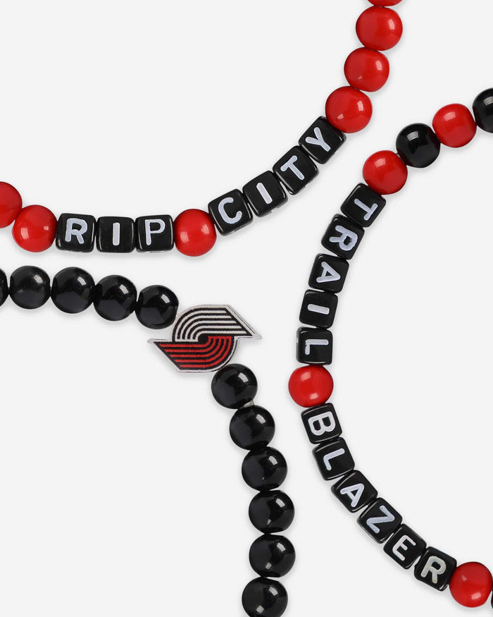 Portland Trail Blazers 3 Pack Beaded Friendship Bracelet FOCO - FOCO.com