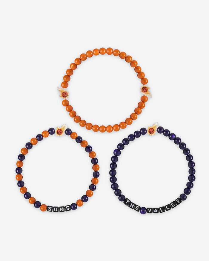 Phoenix Suns 3 Pack Beaded Friendship Bracelet FOCO - FOCO.com