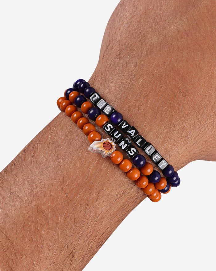 Phoenix Suns 3 Pack Beaded Friendship Bracelet FOCO - FOCO.com