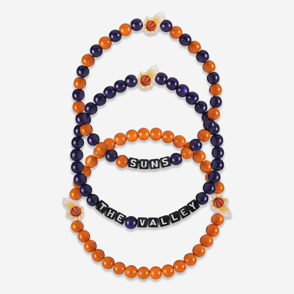 Phoenix Suns 3 Pack Beaded Friendship Bracelet FOCO - FOCO.com