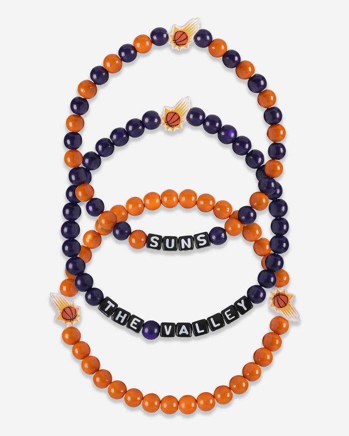 Phoenix Suns 3 Pack Beaded Friendship Bracelet FOCO - FOCO.com