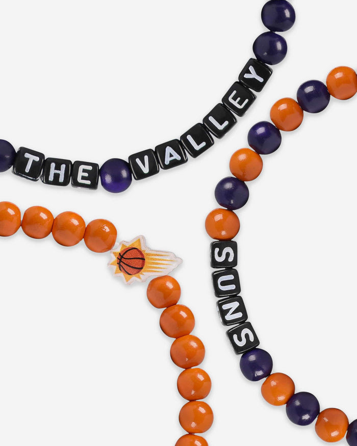 Phoenix Suns 3 Pack Beaded Friendship Bracelet FOCO - FOCO.com