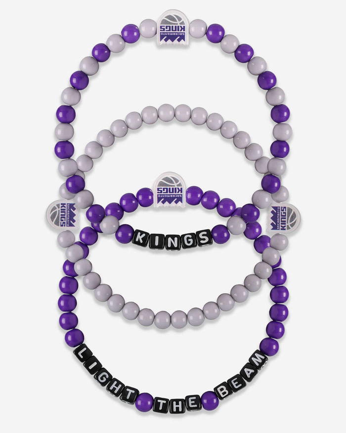 Sacramento Kings 3 Pack Beaded Friendship Bracelet FOCO - FOCO.com