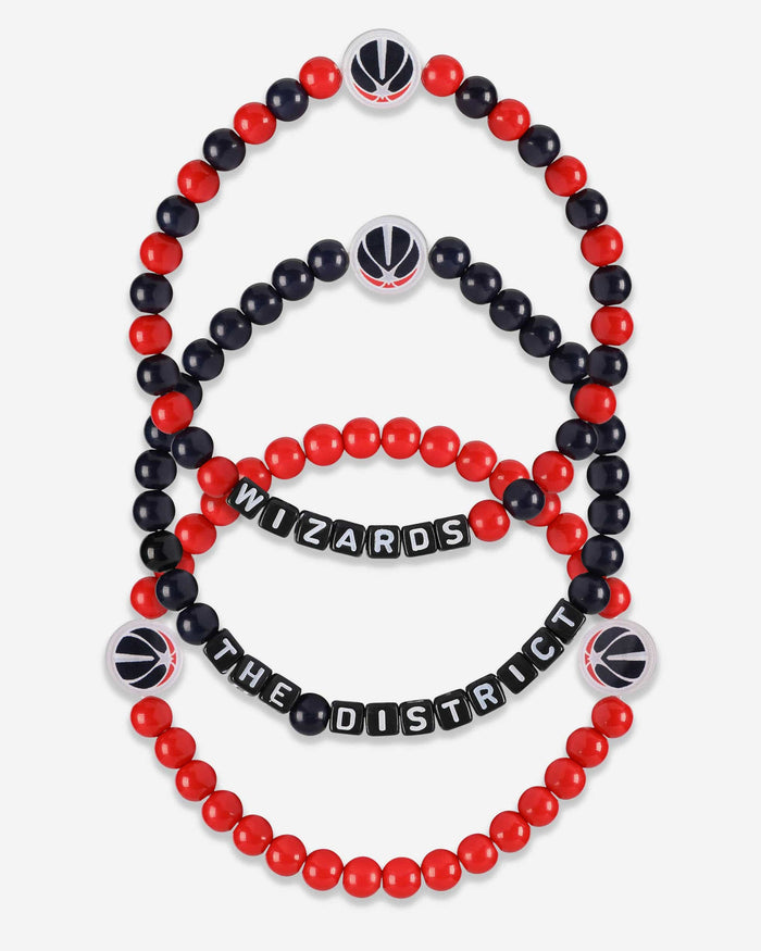 Washington Wizards 3 Pack Beaded Friendship Bracelet FOCO - FOCO.com