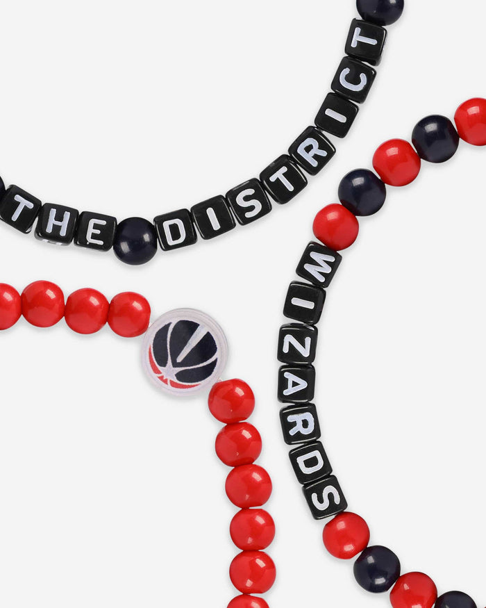 Washington Wizards 3 Pack Beaded Friendship Bracelet FOCO - FOCO.com