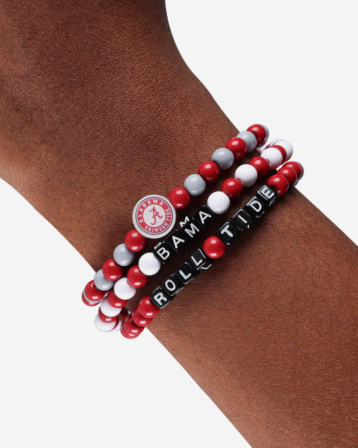 Alabama Crimson Tide 3 Pack Beaded Friendship Bracelet FOCO - FOCO.com