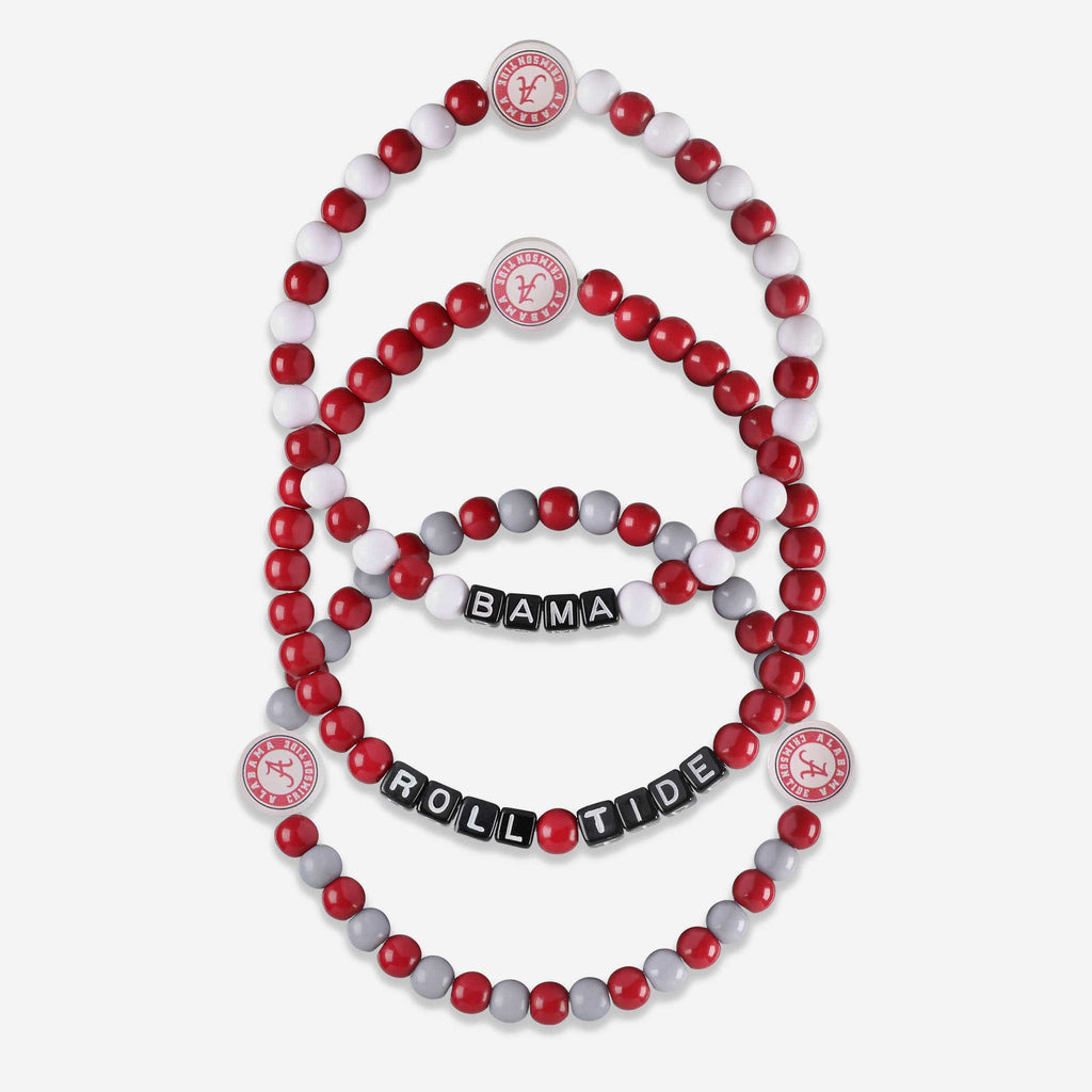 Alabama Crimson Tide 3 Pack Beaded Friendship Bracelet FOCO - FOCO.com