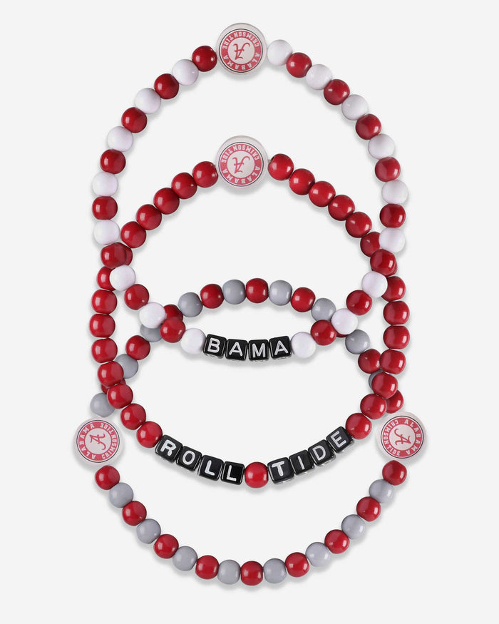 Alabama Crimson Tide 3 Pack Beaded Friendship Bracelet FOCO - FOCO.com