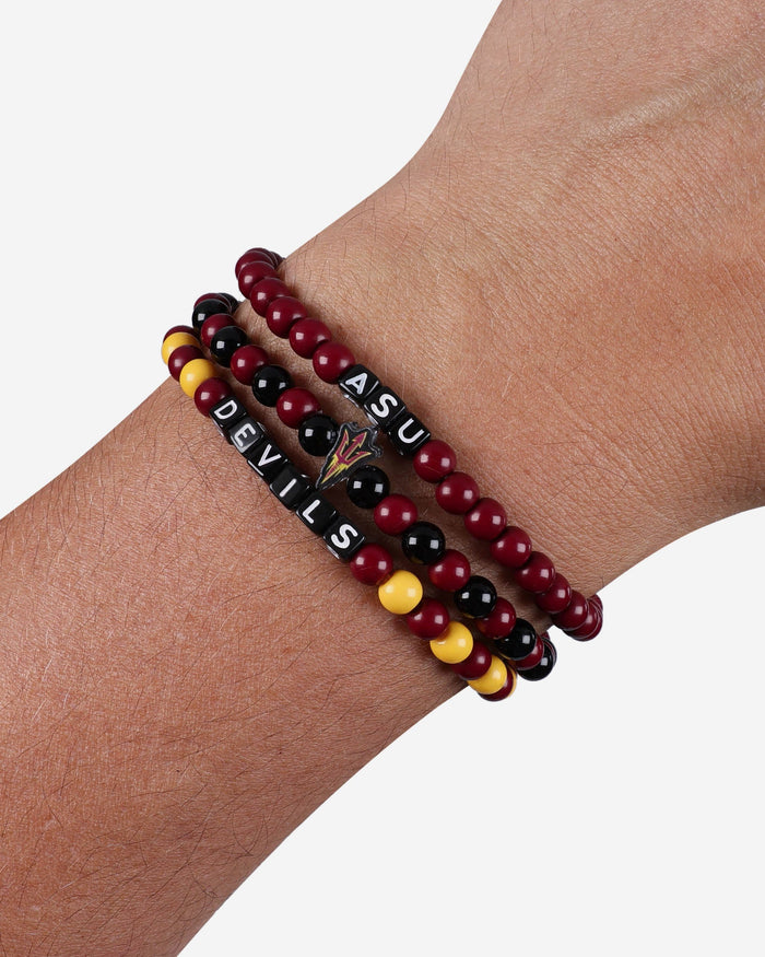 Arizona State Sun Devils 3 Pack Beaded Friendship Bracelet FOCO - FOCO.com