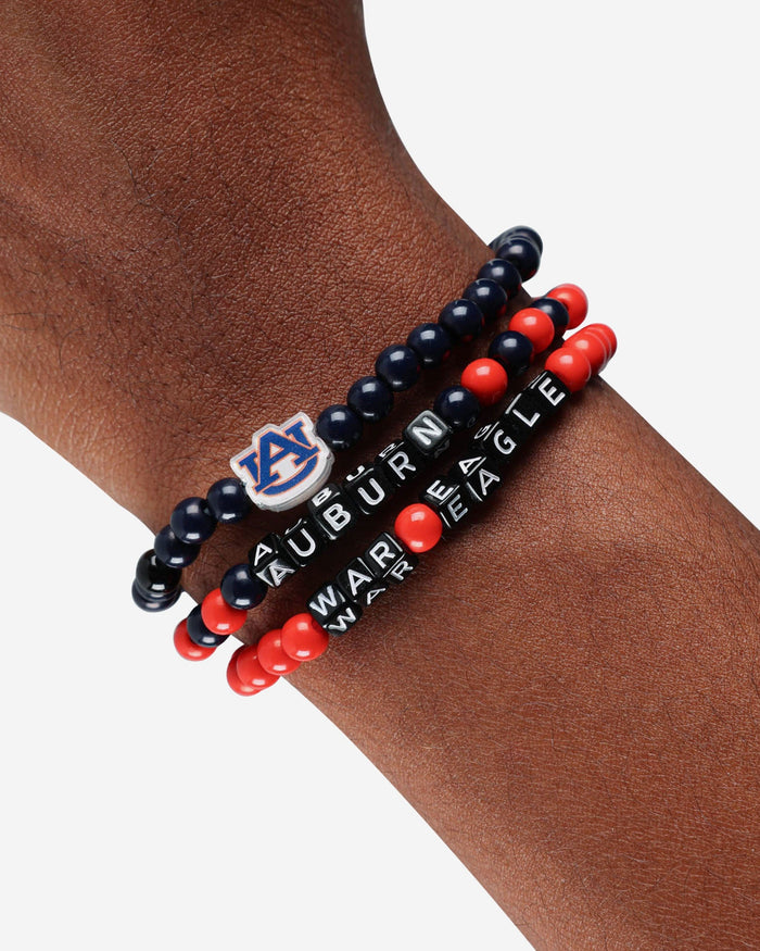 Auburn Tigers 3 Pack Beaded Friendship Bracelet FOCO - FOCO.com