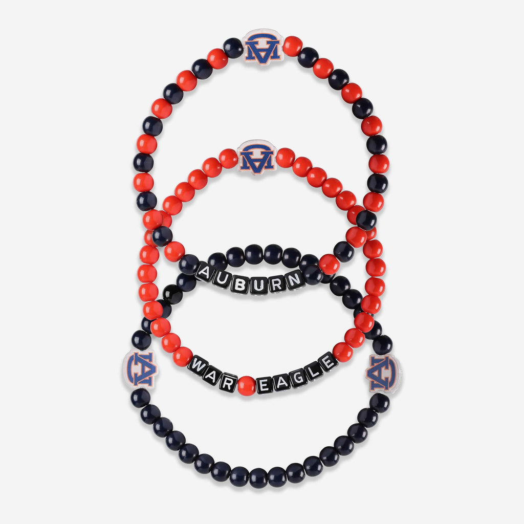 Auburn Tigers 3 Pack Beaded Friendship Bracelet FOCO - FOCO.com