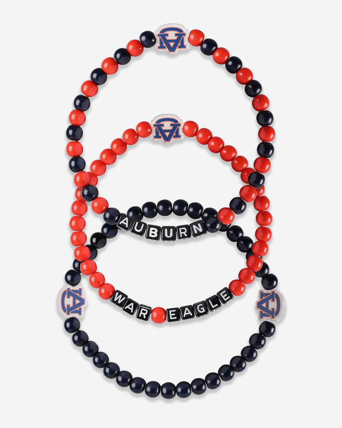 Auburn Tigers 3 Pack Beaded Friendship Bracelet FOCO - FOCO.com