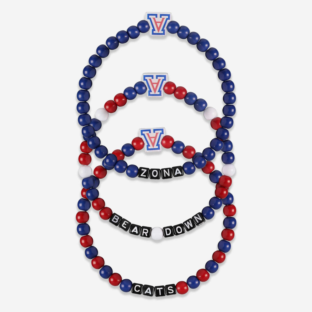 Arizona Wildcats 3 Pack Beaded Friendship Bracelet FOCO - FOCO.com