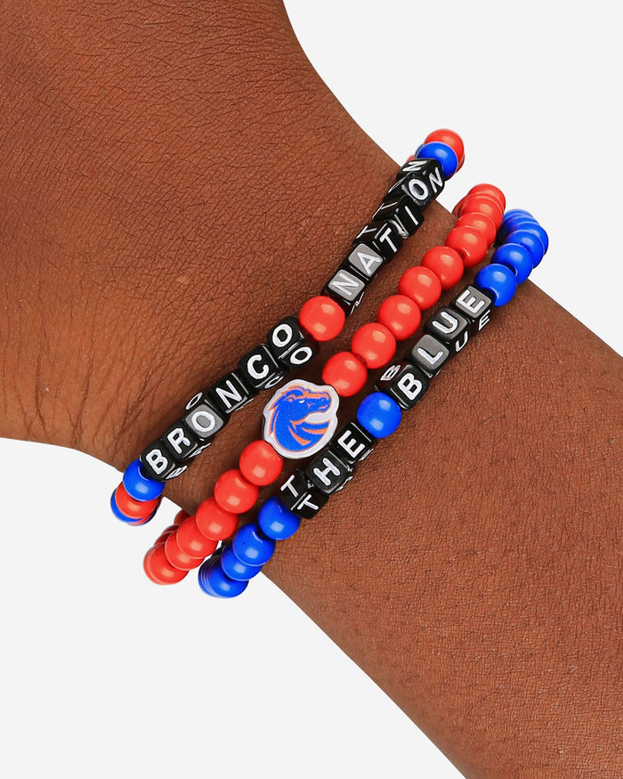 Boise State Broncos 3 Pack Beaded Friendship Bracelet FOCO - FOCO.com